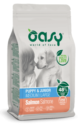 OASY ONE ANIMAL PROTEIN PUPPY JUNIOR MEDIUM/LARGE SALMON 12 KG1