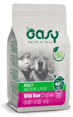 OASY ONE ANIMAL PROTEIN ADULT MEDIUM/LARGE WILD BOAR 12 KG