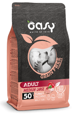OASY GRAIN FREE ADULT MEDIUM/LARGE TURKEY 12 KG