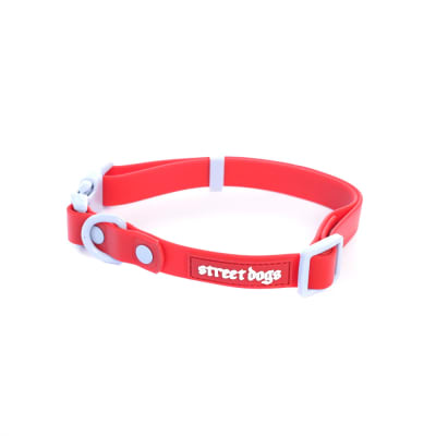 STREET DOGS COLLAR PVC RED