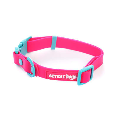 STREET DOGS COLLAR PVC PINK