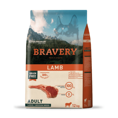 BRAVERY LAMB ADULT LARGE/MEDIUM BREED 12 KG1