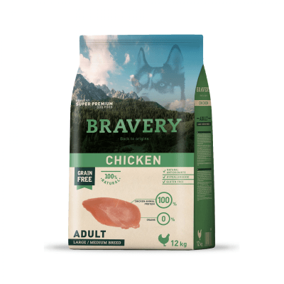 BRAVERY CHICKEN ADULT LARGE/MEDIUM BREEDS 12 KG1