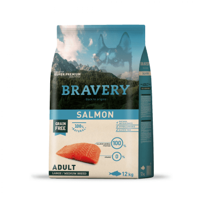 BRAVERY SALMON ADULT LARGE/MEDIUM BREED 12 KG