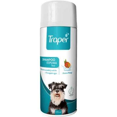 TRAPER SHAMPOO ESPUMA SECA PERRO SPRAY 170 ML1