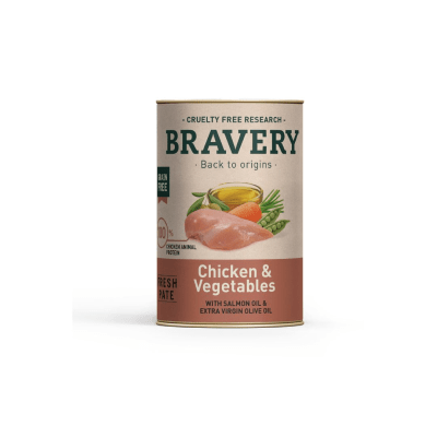 BRAVERY CHICKEN AND VEGETABLES DOG WET FOOD 290 GR