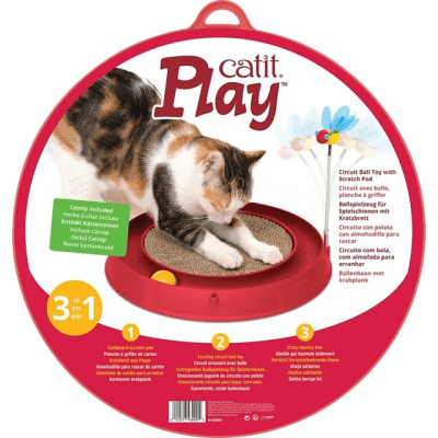 CATIT PLAY CIRCUITO 3 EN 1 CON RASCADOR