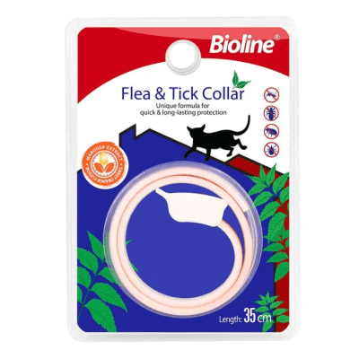 BIOLINE COLLAR ANTI PULGA Y GARRAPATAS PARA GATOS