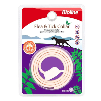 BIOLINE COLLAR ANTI PULGA Y GARRAPATAS PARA PERROS
