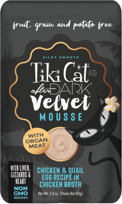 TIKI CAT AFTER DARK VELVET MOUSSE CHICKEN Y QUAIL EGG 80 GR