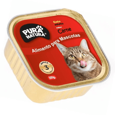 PURA NATURA ALIMENTO HÚMEDO PARA GATO SABOR CARNE 300 GR1