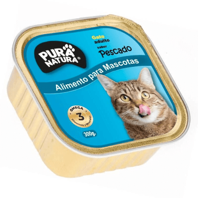 PURA NATURA ALIMENTO HÚMEDO PARA GATO SABOR PESCADO 300 GR
