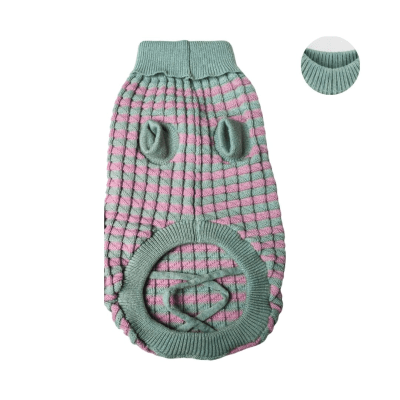 WONDER PET SUETER TEJIDO VERDE ROSA