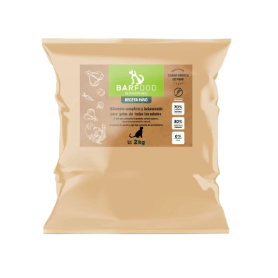 BARFOOD DESHIDRATADO DE PAVO GATO 2 KG2