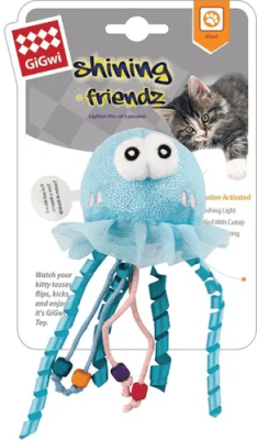 GIGWI SHINING FRIENDZ MEDUSA PARA GATOS LED Y CATNIP