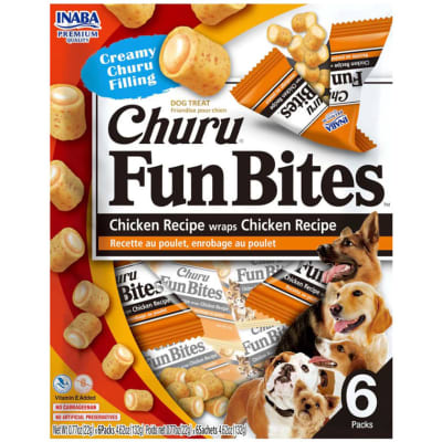 CHURU FUN BITES DOG CHICKEN 22GR X 6 PACKS