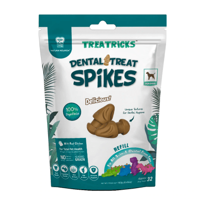 NATURA NOURISH DENTAL TREAT SPIKES REFILL CHICKEN 32 PIEZAS
