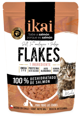 IKAI Flakes de Salmón para Gato
