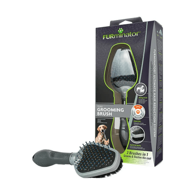 FURMINATOR DUAL GROOMING BRUSH CEPILLO DOBLE PERROS Y GATOS