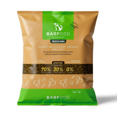 BARFOOD DESHIDRATADO DE PAVO GATO