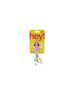Hey! JUGUETE PARA GATOS RATÓN RAYADO 3,3 x 19 CM