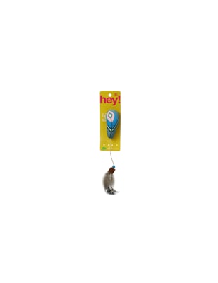 HEY! JUGUETE MAXI PLUMA CELESTE CON CATNIP