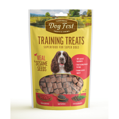 DOG FEST SNACK PERRO TRAINING TREAT VEAL SESAME SEED 90 GR