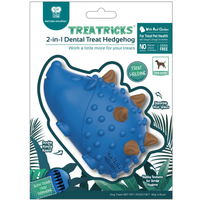 NATURA NOURISH PET TREATRICK 2 EN 1 ERIZO DENTAL POLLO1