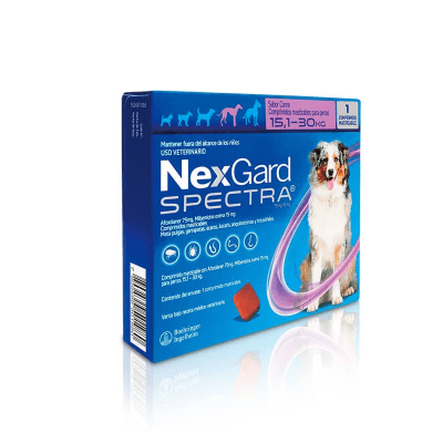 NEXGARD SPECTRA PARA 15,1 - 30 KG - ANTIPARASITARIO MASTICABLE 1 UN