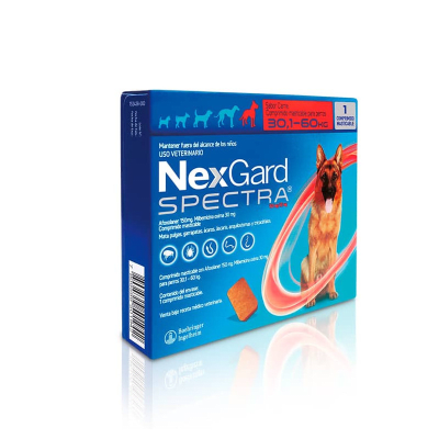 NEXGARD SPECTRA PARA 30,1 - 60 Kg - ANTIPARASITARIO MASTICABLE 1 UN1