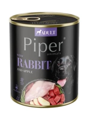 PIPER DOG LATA CONEJO Y MANZANA 800 GR