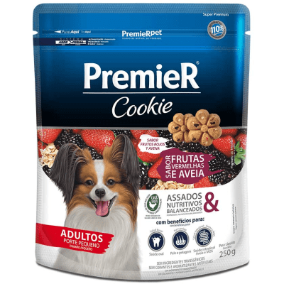 PREMIER COOKIE DOG RAZA PEQUEÑA FRUTOS ROJOS Y AVENA 250 GR1