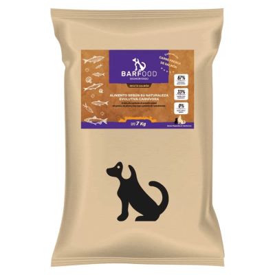 BARFOOD DESHIDRATADO DE SALMON PERRO RAZA PEQUEÑA Y CACHORROS