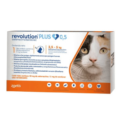 REVOLUTION PLUS PIPETA GATO 2,5 - 5 KG X 1 UNID