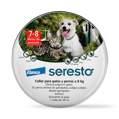 SERESTO COLLAR PERRO/GATO 0-8 KG 38 CM X 1 UNID