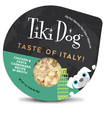 TIKI DOG TASTE OF ITALY CHICKEN PASTA CARBONARA 85 GR1