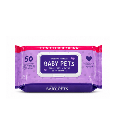BABY PETS TOALLITA HUMEDA CON CLORHEXIDINA1