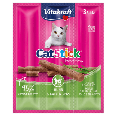 VITAKRAFT CAT STICK POLLO Y CATGRASS