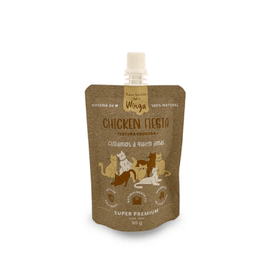 WINGA POUCH CHICKEN FIESTA GATO 90 G
