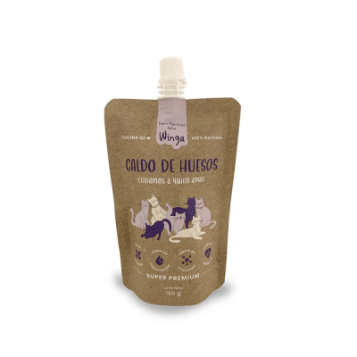 WINGA POUCH CALDO DE HUESOS GATO 180 ML