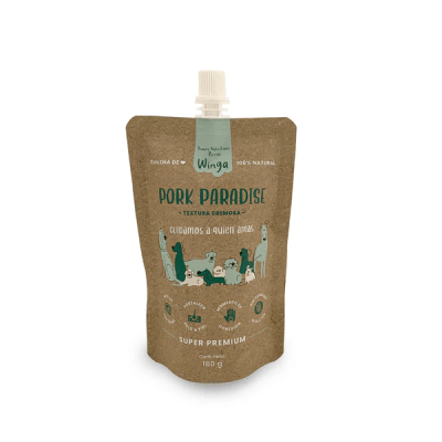 WINGA POUCH PORK PARADISE PERRO 180 GR