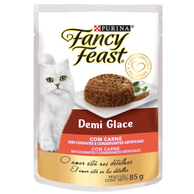 FANCY FEAST DEMI GLACE POUCH CON CARNE