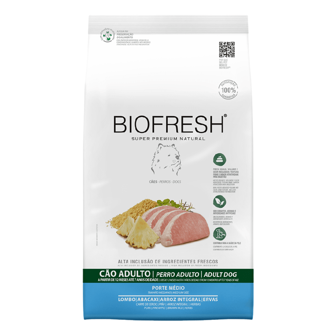 BIOFRESH DOG ADULTO RAZA MEDIANA CERDO PIÑA1