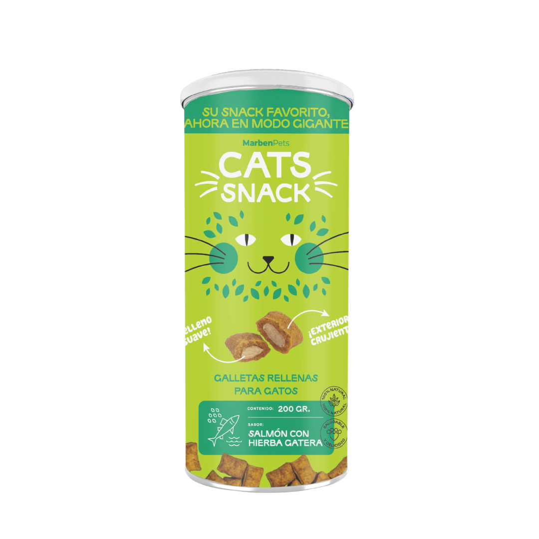 TARRO GALLETA CATS SNACK SALMON CON HIERBA GATERA1