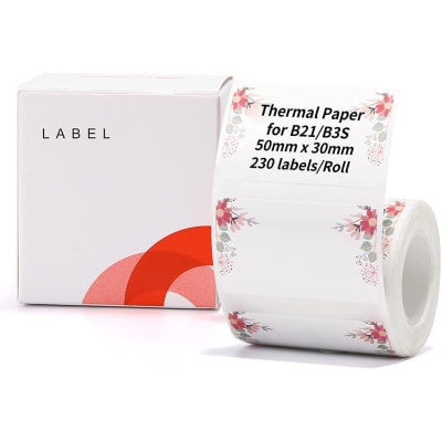 Rollo de etiquetas Diseño Floral Niimbot para B21