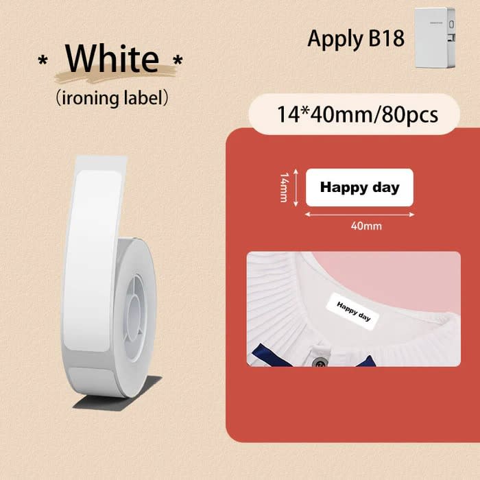 Rollo de etiquetas Blanco de Transferencia Térmica Niimbot B184