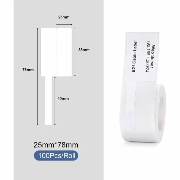Rollo de etiquetas Cables Blanco Niimbot B21/B12