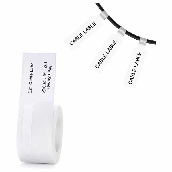 Rollo de etiquetas Cables Blanco Niimbot B21/B1 2
