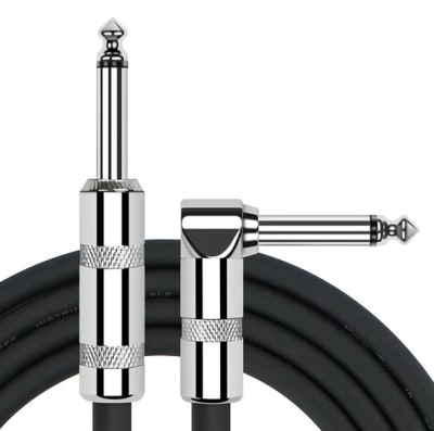 CABLE PLUG 6.3 MONO A PLUG 6.3 MONO EN L 15 MTS