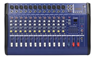 CONSOLA POWER MIXER 12CH BLUETH+USB MEKSE